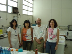 Bill Dressler with the laboratory staff for Project GECA